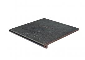 Ступень клинкерная флорентинер рядовая Exagres Metalica Basalt